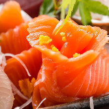 Salmon sashimi