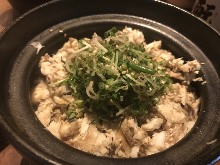 Minced sea bream and rice