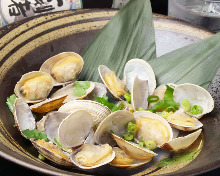 Manila clams steamed with sake