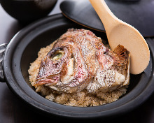 Minced sea bream and rice