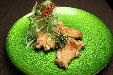 Food dressed with ponzu