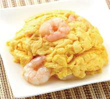 Stir-fried shrimp and egg