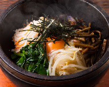 Stone grilled bibimbap