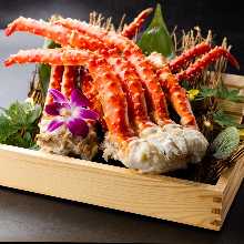 Boiled red king crab