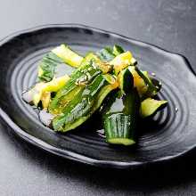 Ume (pickled plum) with cucumber