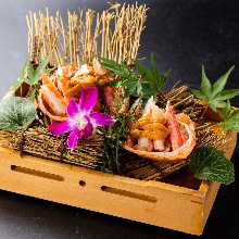 Snow crab stuffed in the crab shell