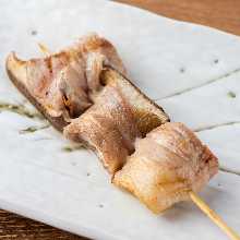 Eringi (king oyster) mushroom skewer