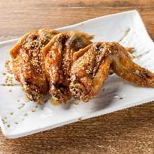 Fried locally raised chicken wing