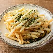 French fries with nori seaweed salt, and butter