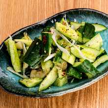 Smashed cucumber salad