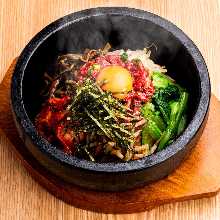 Prime fatty tuna tartar bibimbap