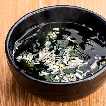 Wakame seaweed soup