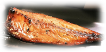 Mirin-marinated mackerel