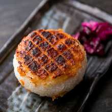 Grilled miso rice ball