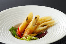 Fried spring roll of shrimp