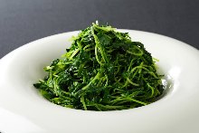 Stir-fried pea shoots