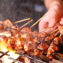 Assorted grilled chicken skewers, 5 kinds