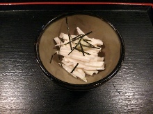 Finely sliced Japanese yam