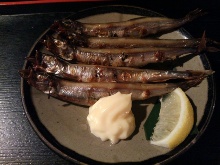 Seared shishamo smelt