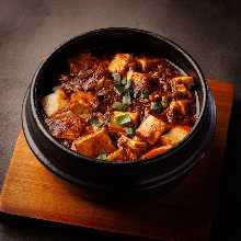 Spicy tofu and ground meat