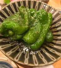 Green pepper ohitashi (boiled and seasoned)