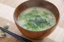 Sea lettuce miso soup