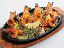 Tandoori prawns