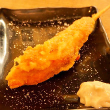 Deep-fried salmon