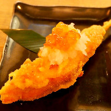 Deep-fried salmon