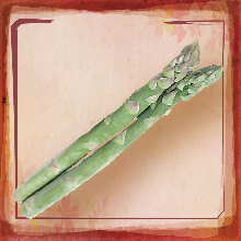Wrapped asparagus skewer