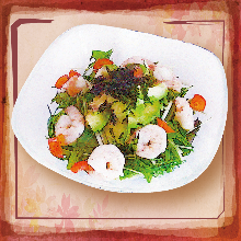 Avocado and seafood salad