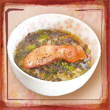Kaisen chazuke (seafood and rice with tea)