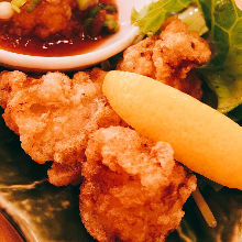 Fried monkfish