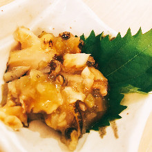 Whelk with wasabi dressing