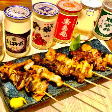 Assorted grilled skewers