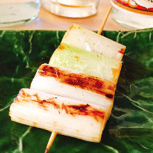 Japanese leek skewer