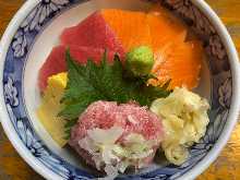 Salmon special rice bowl