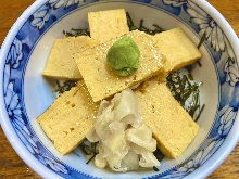 Japanese omelette rice bowl