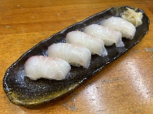 Sea bream sushi