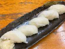 Flounder edge sushi