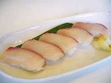 Hamachi(Japanese amberjack) sushi