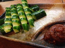 Cucumber with moromi miso