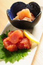 Assorted dishes of cod roe, 2 kinds