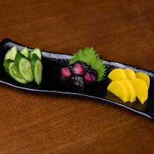 Assorted pickles, 3 kinds