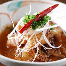 Offal grilled with roe