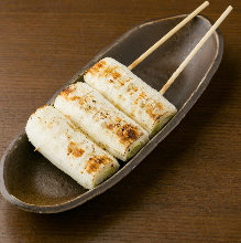 Japanese leek skewer