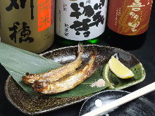 Seared shishamo smelt