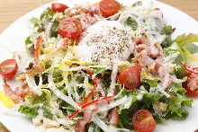 Caesar salad with slow-poached egg