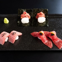 Beef sushi platter