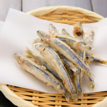 Fried silver-stripe round herring